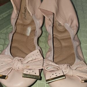 Dexflex Comfort Women's Blush Pink Bow Ballet Flats Size 8